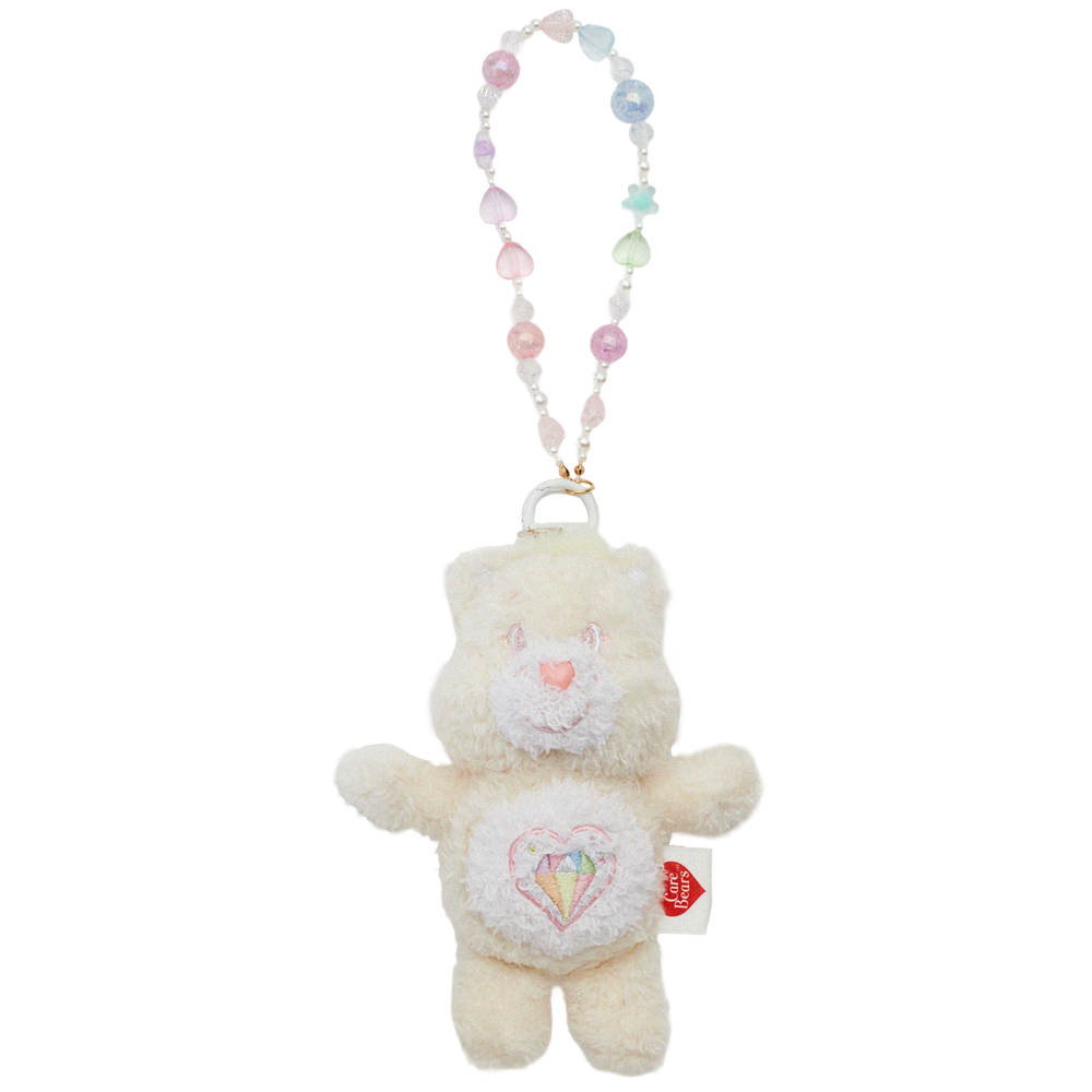 GraceGift CareBears聯名 Care Bears彩虹熊 棉花糖系列毛絨玩偶手機串珠吊飾一中盒