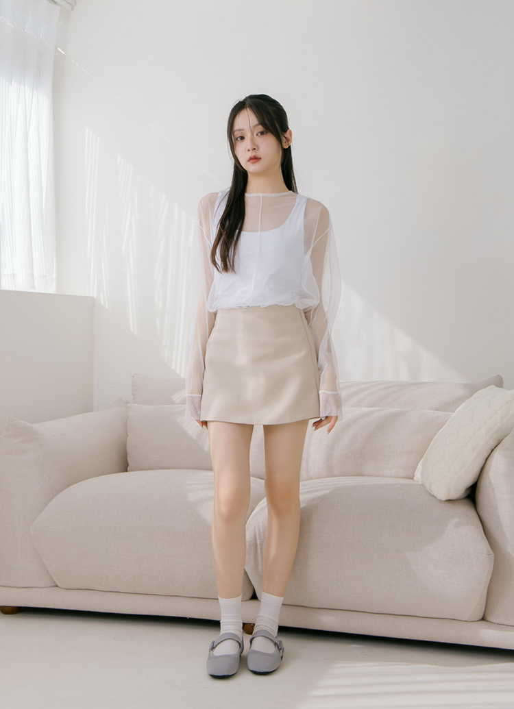 Grace Gift 平價女鞋 零著感方頭 花釦柔織軟墊瑪莉珍鞋 灰色 平底瑪莉珍鞋 實拍圖