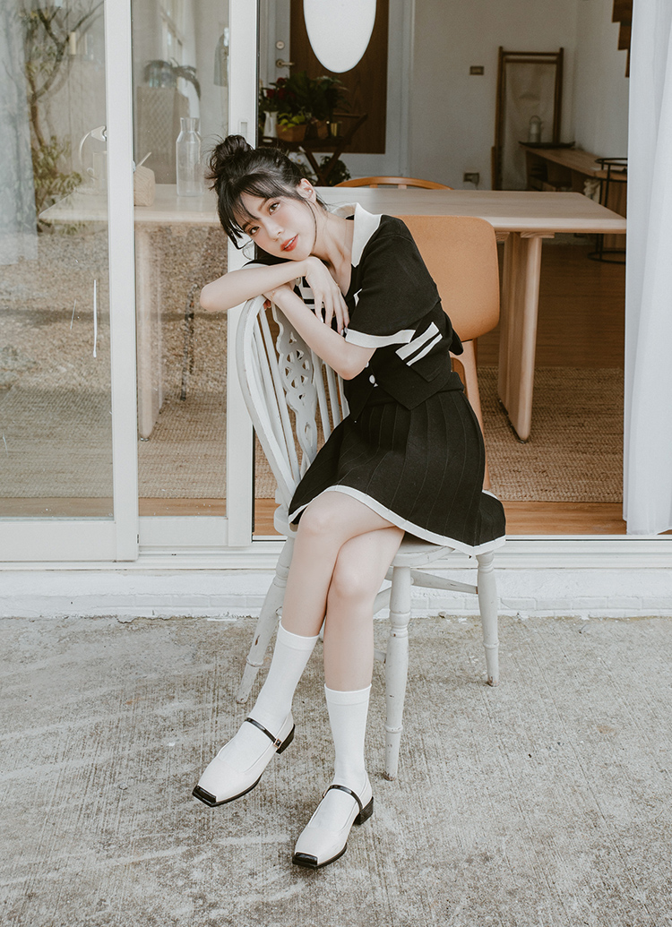 GraceGift Alice聯名 優雅芭蕾 低跟 瑪莉珍鞋 米白