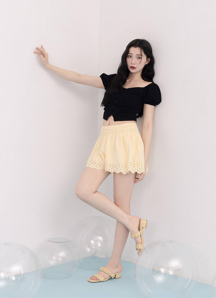 GraceGift平價女鞋 百變少女 雲朵三穿 中跟涼鞋 淺黃
