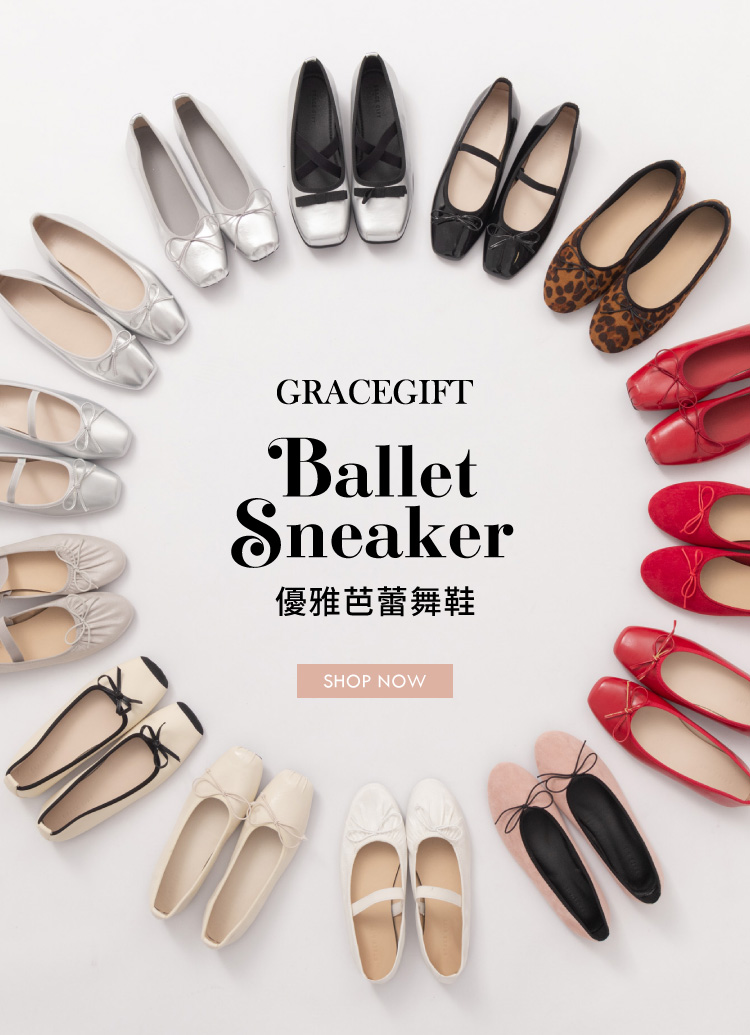 GraceGift 平價女鞋 蝴蝶結交叉 細帶芭蕾舞娃娃鞋 銀色 平底娃娃鞋 實拍圖