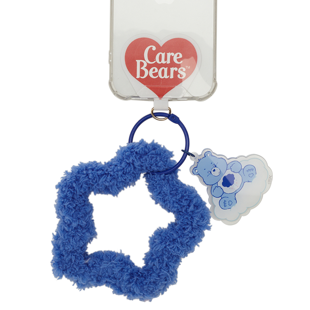 GraceGift CareBears聯名 分享小熊 Lollipop系列 星星絨毛手機吊飾 紫