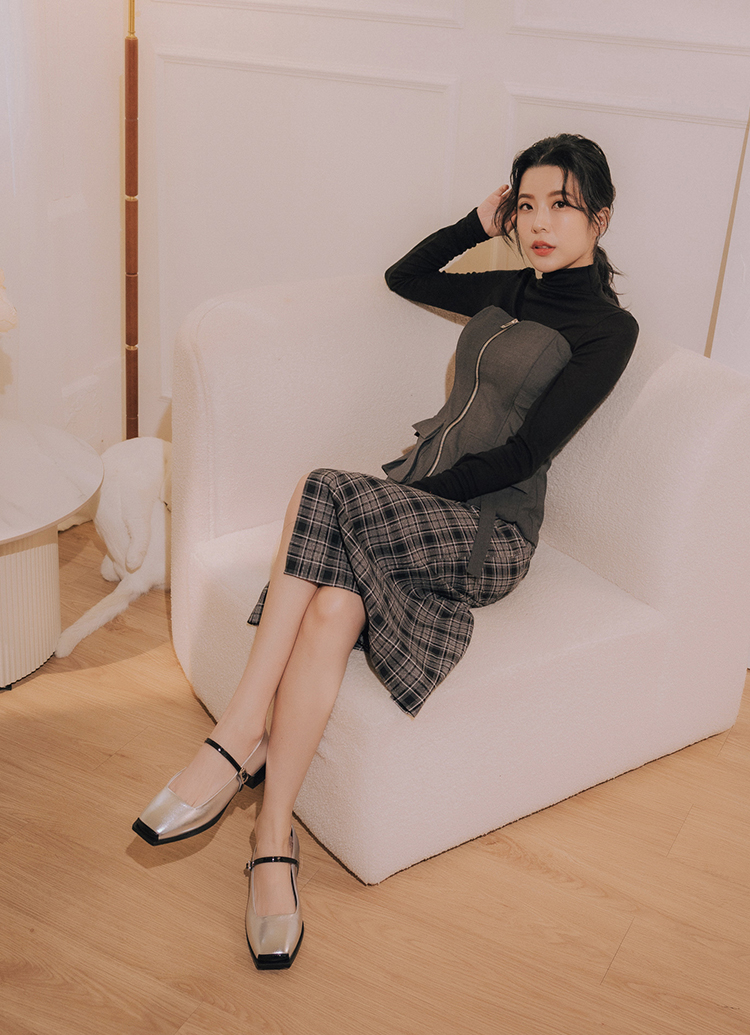 GraceGift Alice聯名 優雅芭蕾 低跟 瑪莉珍鞋 銀