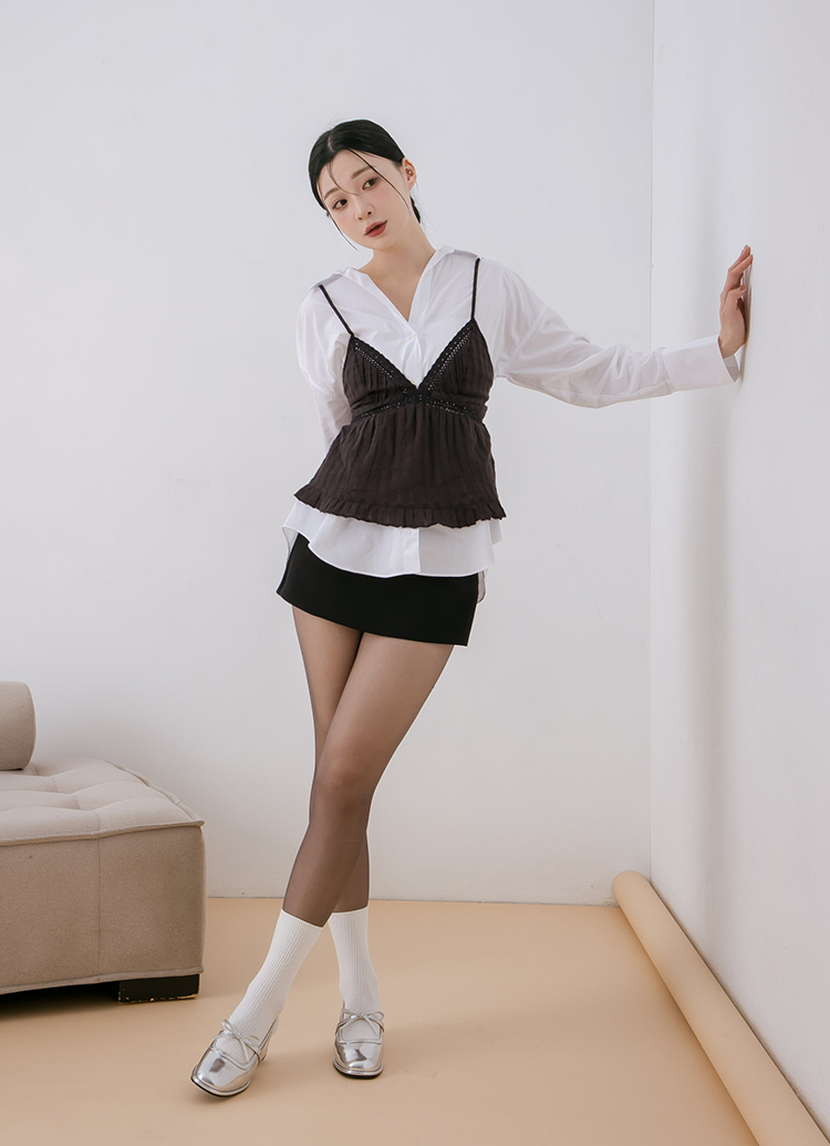 GraceGift 平價女鞋 小花園 蝴蝶結細帶後簍空瑪莉珍鞋 銀色 實拍圖