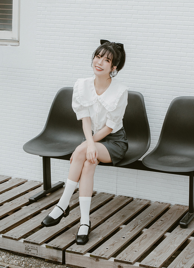 GraceGift Alice聯名 優雅芭蕾 低跟 瑪莉珍鞋 黑