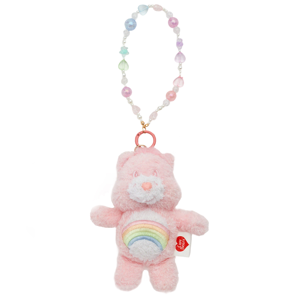 GraceGift CareBears聯名 Care Bears彩虹熊 棉花糖系列毛絨玩偶手機串珠吊飾盲盒