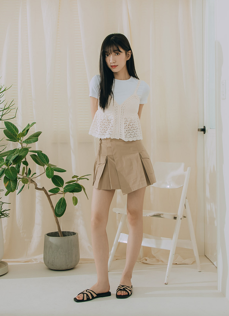 GraceGift平價女鞋 波西米亞風 方頭編織 平底拖鞋 黑