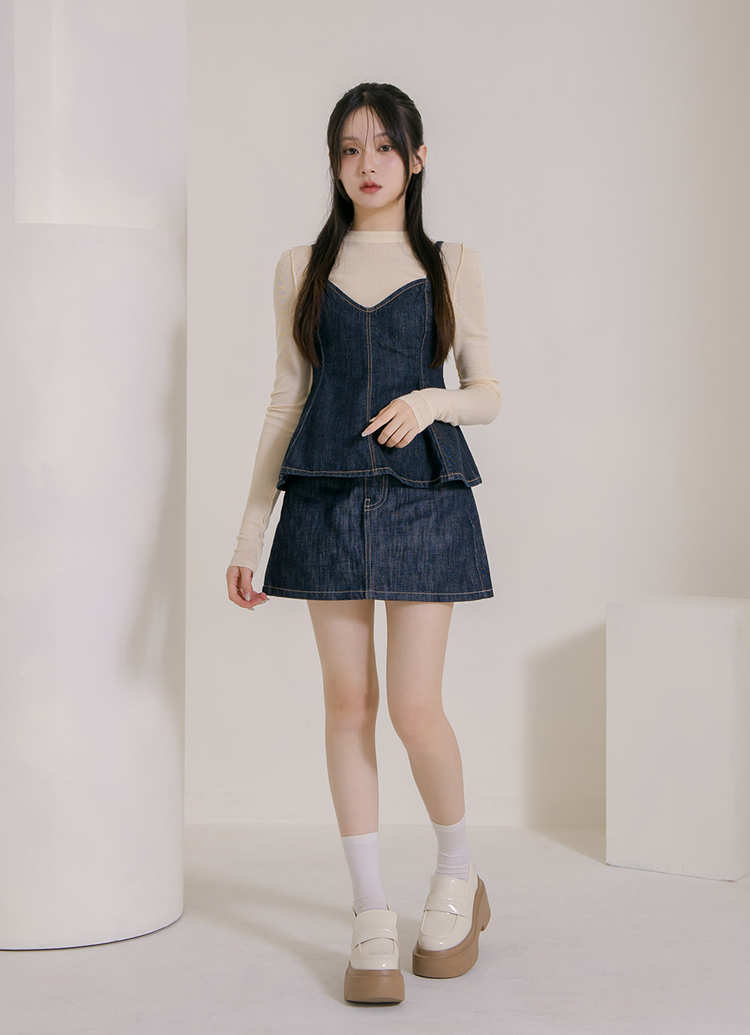 GraceGift平價女鞋 摩登比例 內增高 輕量厚底 樂福鞋 杏