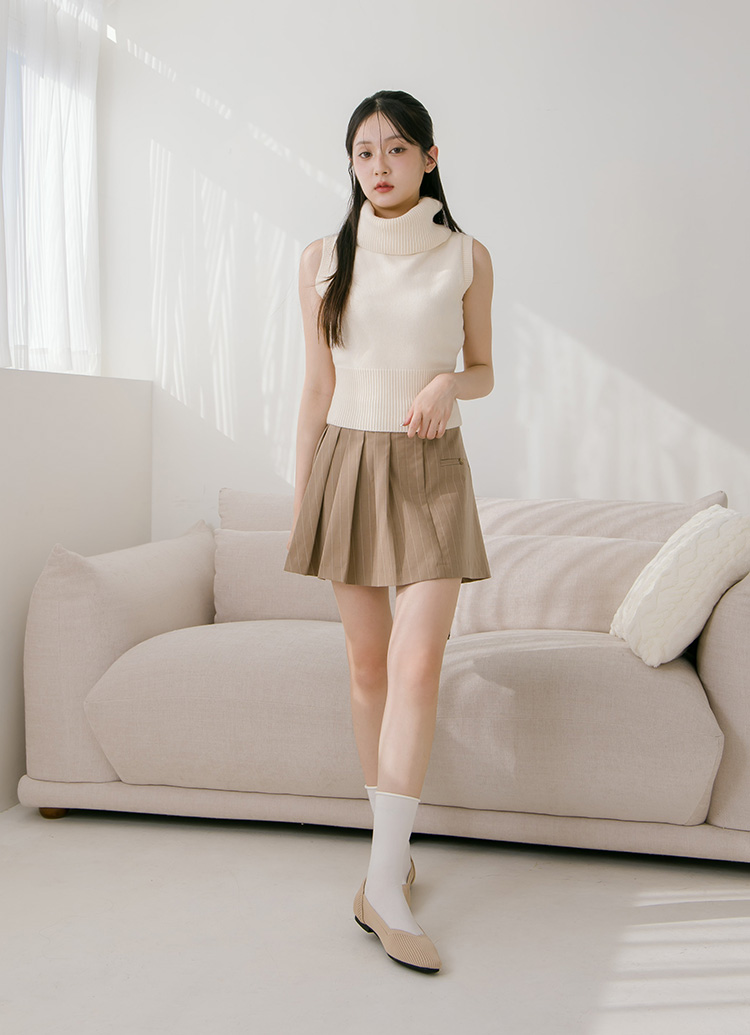 GraceGift 平價女鞋 零著感 方頭柔織軟墊娃娃鞋 杏色 平底娃娃鞋 實拍圖