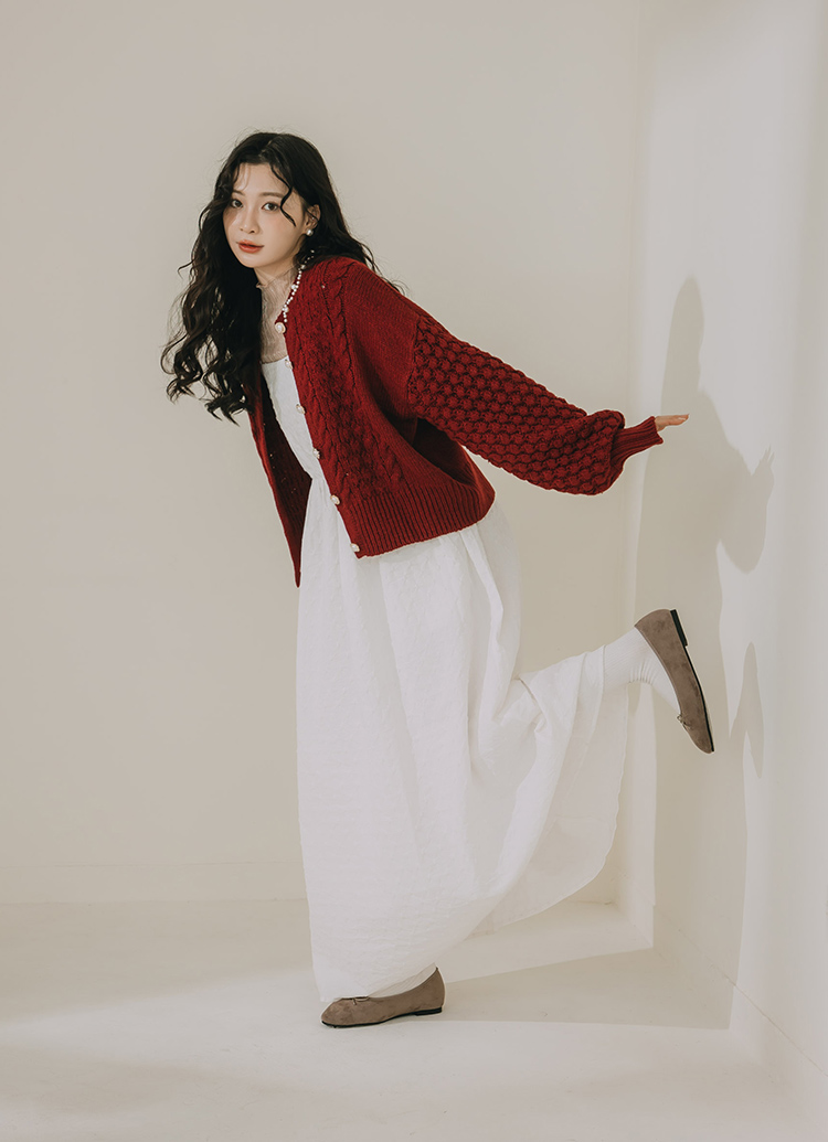 GraceGift 平價女鞋 優雅簡約 蝴蝶結絨面芭蕾舞娃娃鞋 灰色 平底娃娃鞋 實拍圖