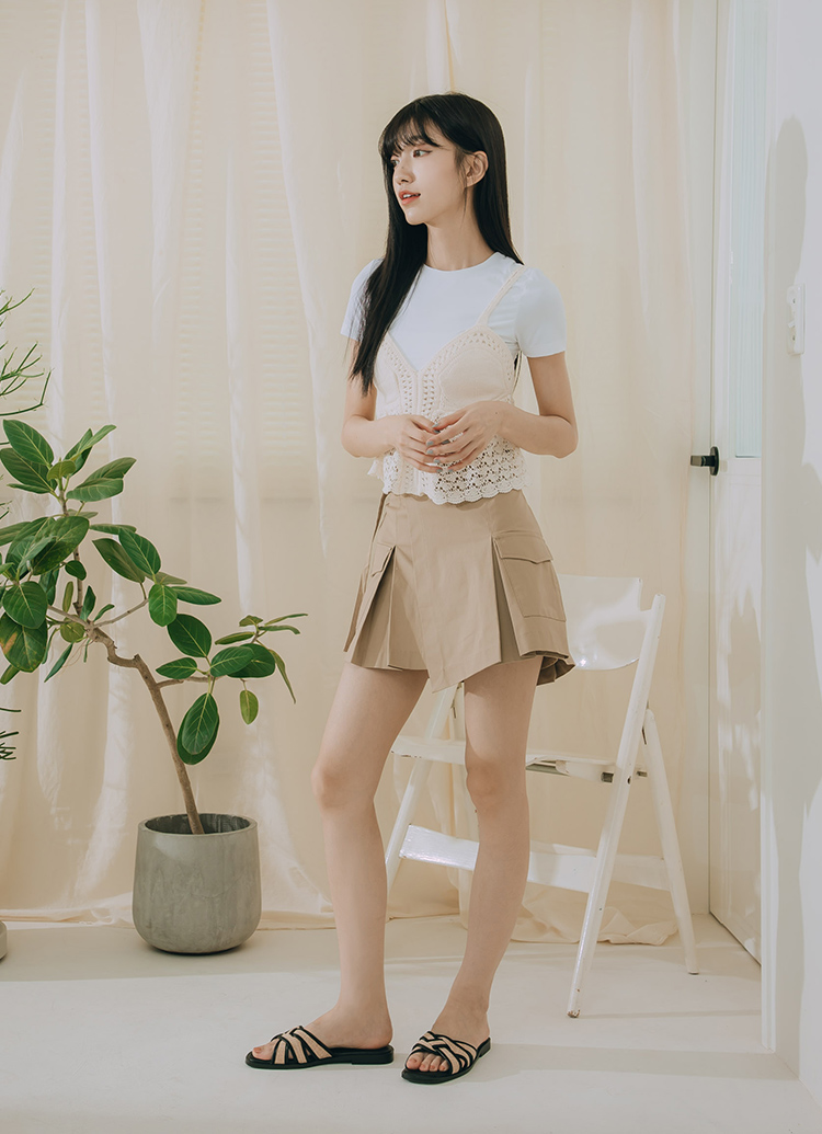 GraceGift平價女鞋 波西米亞風 方頭編織 平底拖鞋 黑