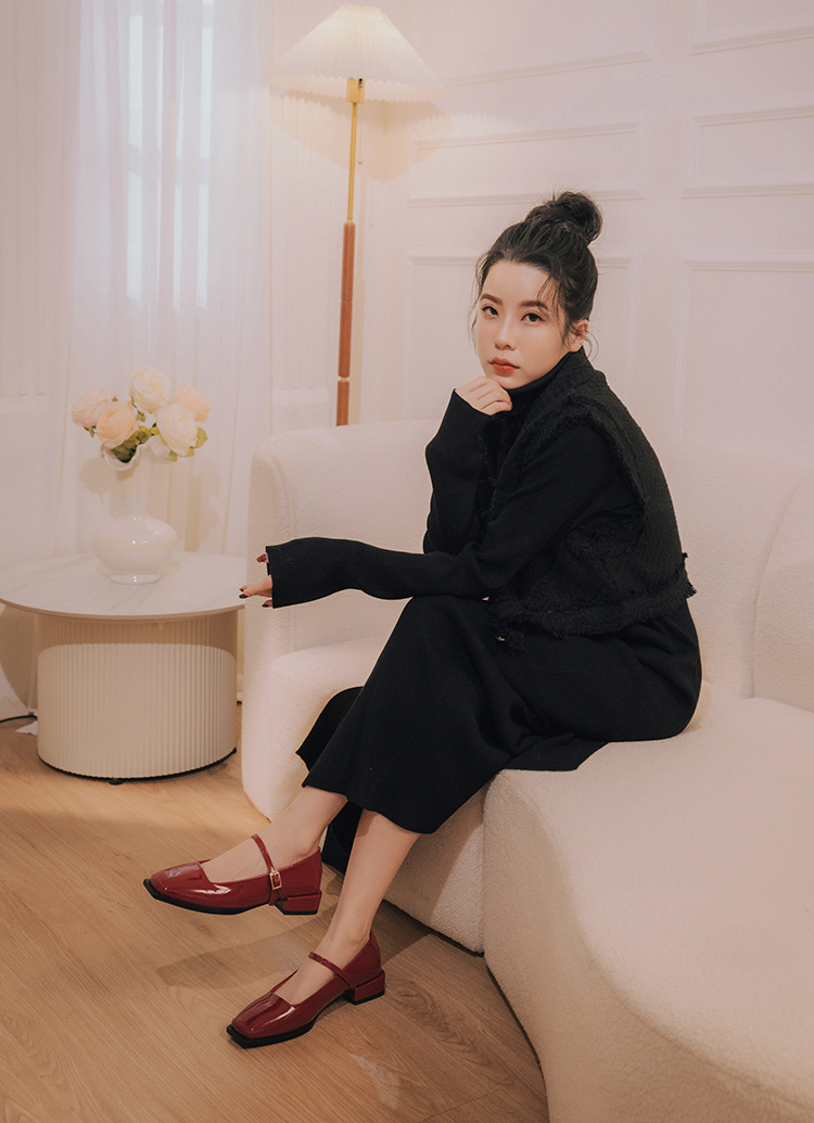 GraceGift Alice聯名 優雅芭蕾 低跟 瑪莉珍鞋 紅漆