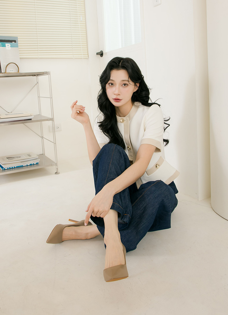 GraceGift平價女鞋 經典優雅 尖頭 軟底 素面高跟鞋 灰