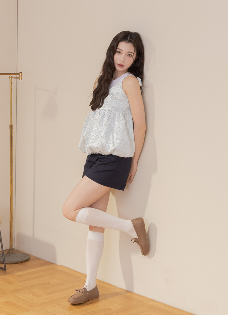 GraceGift平價女鞋 精品簡約 柔感休閒平底 莫卡辛鞋 淺咖