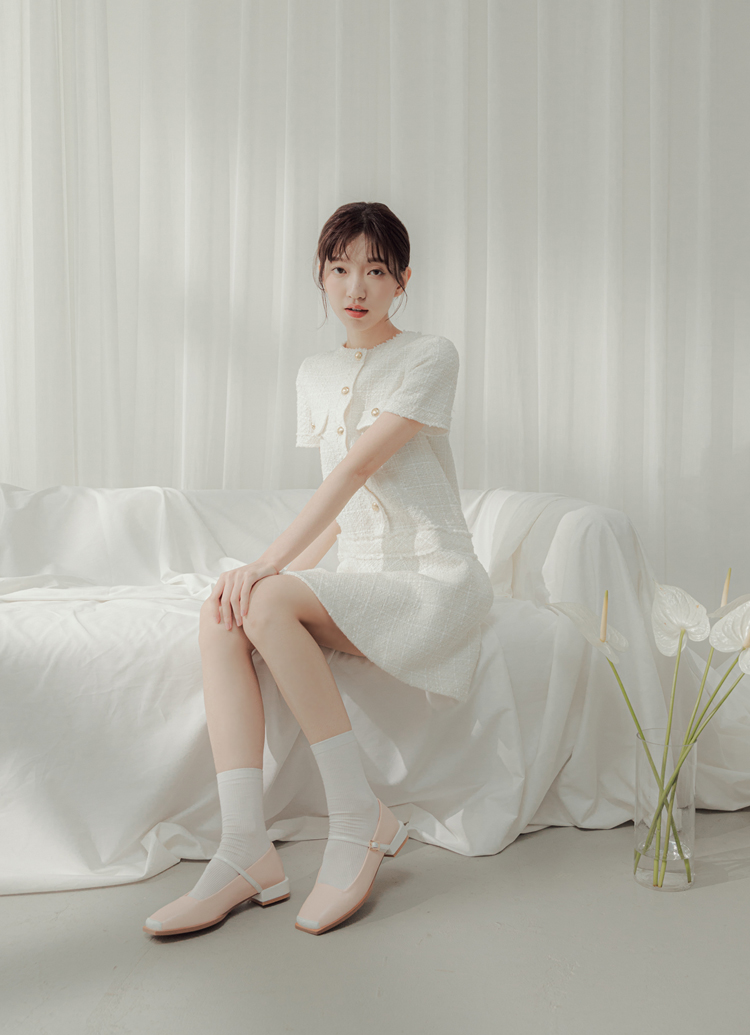 GraceGift Alice聯名 優雅芭蕾 低跟 瑪莉珍鞋 粉紅
