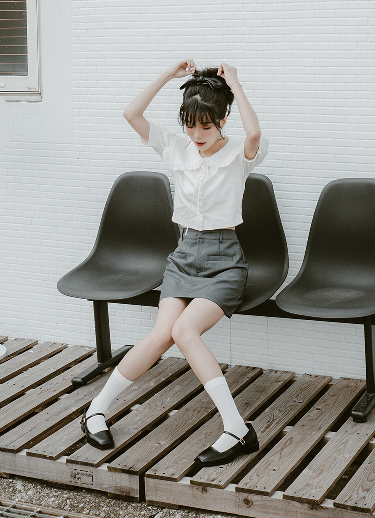 GraceGift Alice聯名 優雅芭蕾 低跟 瑪莉珍鞋 黑