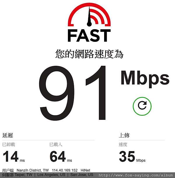 網路速度評比數字